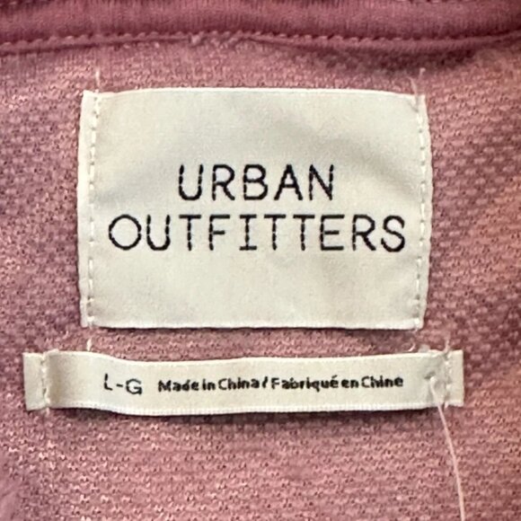 NEW Urban Outfitters UO Pink Fluffy Cropped Hoodie NWT Size Large Rose Pink - Picture 6 of 8